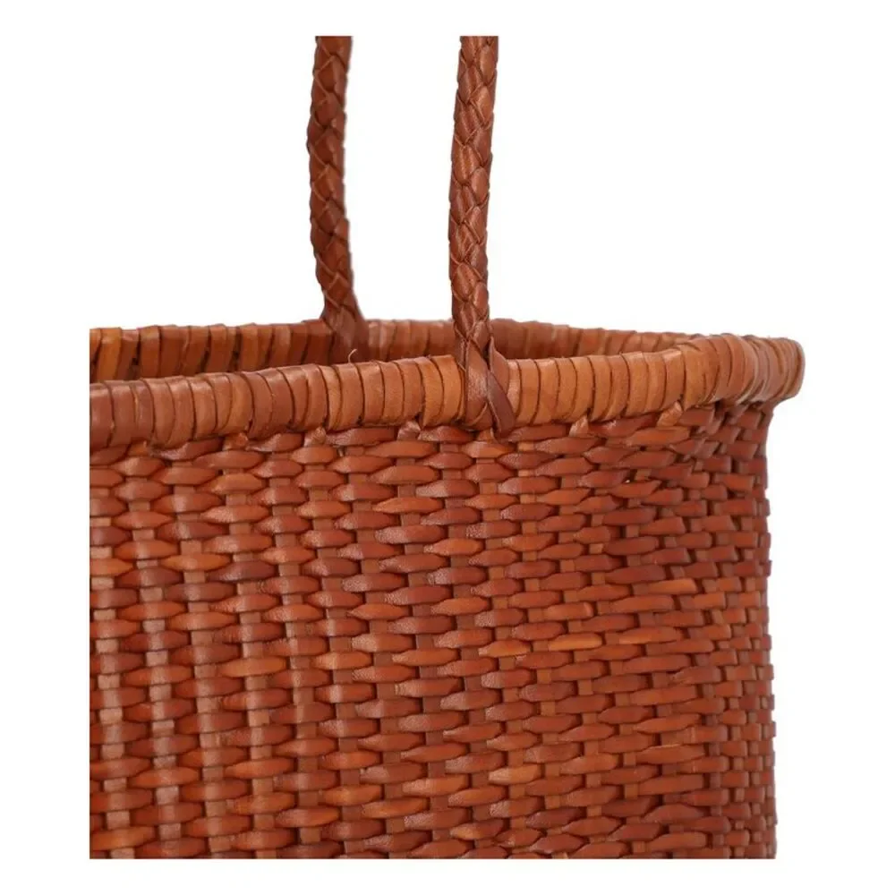 Dragon Diffusion B Weave Small Leather Shoulder Bag, Brown - Picture 4 of 4